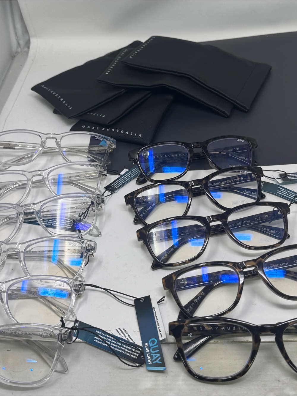Quay  Hardwire mini Blue Light Glasses reading glasses +2.00 tortoise or clear